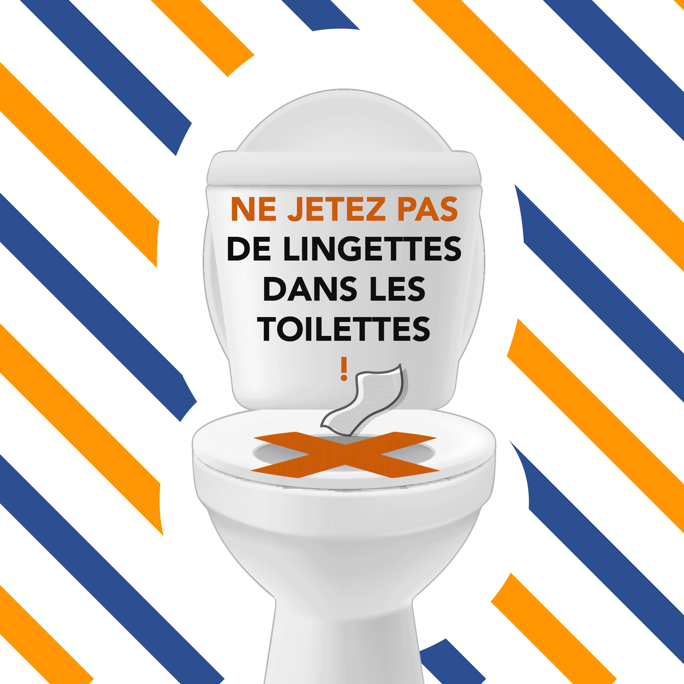 STOP aux lingettes dans les toilettes - Lunery